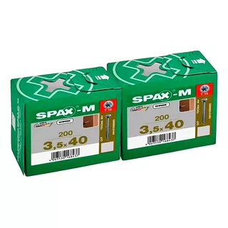 Paquete X2 Cajas Tornillos Spax-m 3.5 X 40 200pzc/u Para Mdf