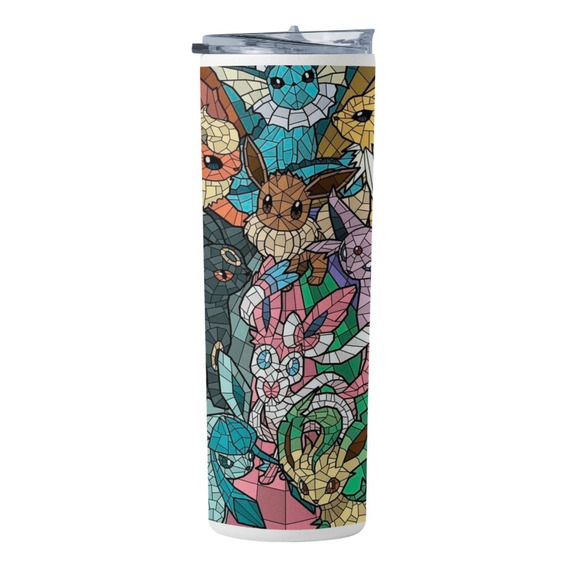 [ Termo Cafe. Skinny Tumbler 20 Oz.] Vitral Pokémon