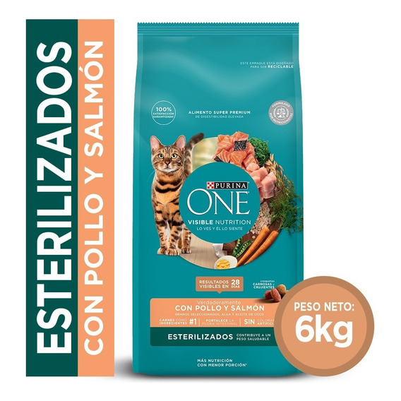 Alimento Para Gato Purina One® Esterilizado Pollo/salmón 6kg