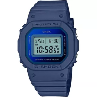Relógio Feminino Casio G-shock Gmd-s5600-2dr E Cor Da Correia Azul Cor Do Fundo Azul