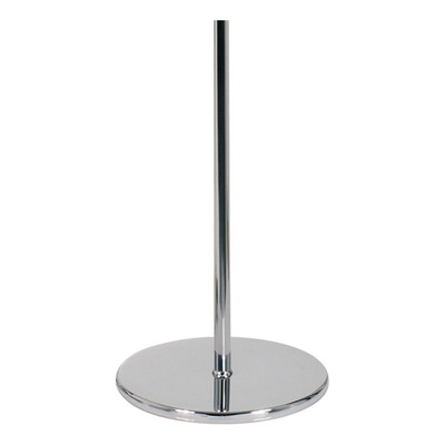 Lampara De Pie Cromo Y Tela Detalle Cristal Alta Calidad Lsi Blanco Platil