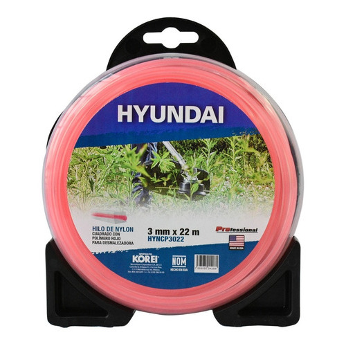 Hilo Nylon Cuadrado C/polímero Rojo 3.0mm X 22m - Hyncp3022
