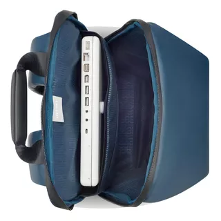 Mochila Portan. 14 Rfid Antirrobo E Imperm Delsey Securain Color Azul Marino