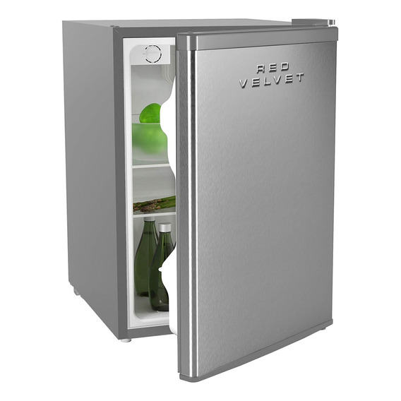 Frigobar Refrigerador Red Velvet Acero Hotelero 55l 2 Ft³ Color Stainless Steel Look
