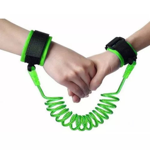 Pulsera con guía de seguridad infantil para niños, antipérdida, color verde