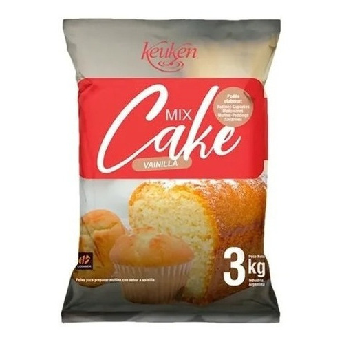 Premezcla Mix Cake Keuken De Vainilla Budines Cupcakes 3kg
