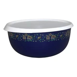 Tupperware Tigela Toque Mágico 4,3l Azul Com Flores 