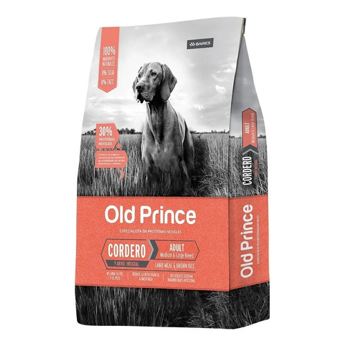 Alimento Old Prince Proteinas noveles para perro adulto sabor cordero y arroz en bolsa de 7.5 kg