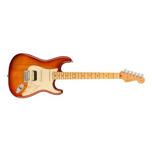 Guitarra eléctrica Fender American Professional II Stratocaster HSS de pino sienna sunburst brillante con diapasón de arce