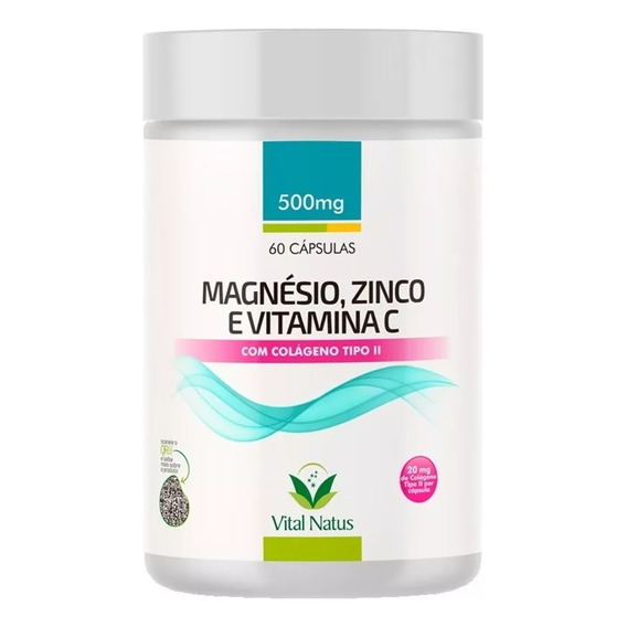 Colágeno Tipo2 + Magnésio + Zinco + Vitamina C - Vital Natus