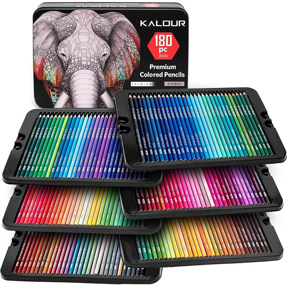 Set 180 Lápices De Dibujo De Colores Metálicos Grafito Kalou