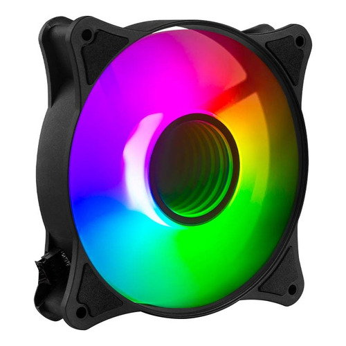 Ventilador Balam Rush Pc Ex90 120mm Argb 1200rpm Hidraulico Led Rgb Negro