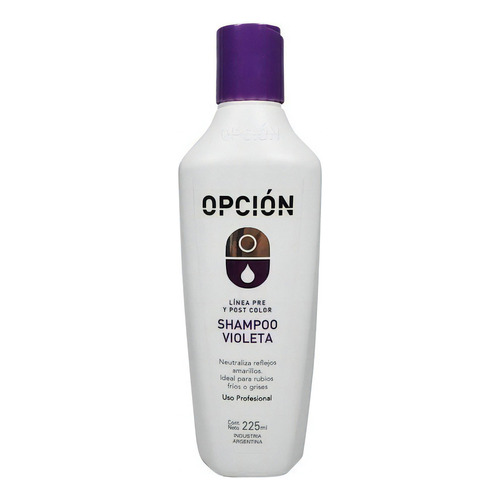 Shampoo Matizador Violeta Opción Cabello Rubio X225ml  