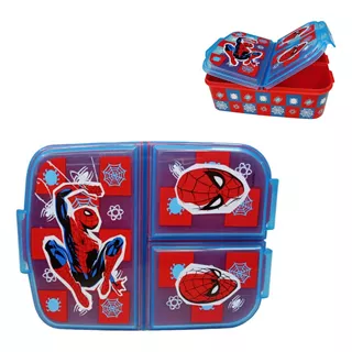 Lunchera Con Divisiones Infantil Vianda Escolar Spiderman Color Rojo Spiderman - Spidey