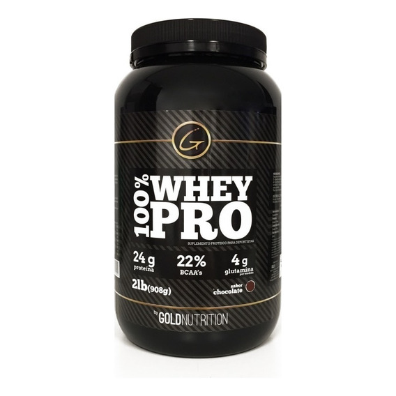Suplemento en polvo Gold Nutrition  100% Whey Pro proteínas sabor chocolate en pote de 908g