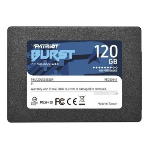 Disco sólido SSD interno Patriot Burst Elite PBE120GS25SSDR Burst 120GB negro
