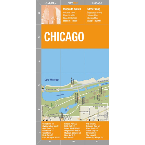 City Map Chicago. De Dios Guías De Viaje.