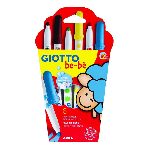 Marcadores Giotto Bebe X 6 Colores