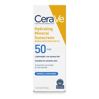 Cerave Protector Solar Mineral Spf 50 Bloqueador Rostro