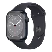 Apple Watch Series 8 Gps - Caja De Aluminio Medianoche 45 Mm - Correa Deportiva Medianoche - Patrón