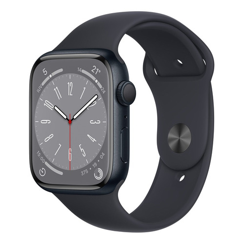 Apple Watch Series 8, 45mm, GPS, WiFi, (Aluminio, Color de la Caja Azul Medianoche, Color de la Correa Azul Medianoche) - Distribuidor autorizado
