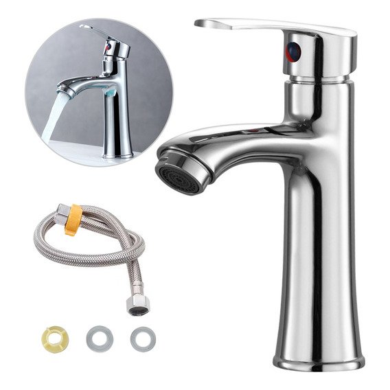 Llave Mezcladora Monomando Lavabo Fregadero Grifo Para Baño 