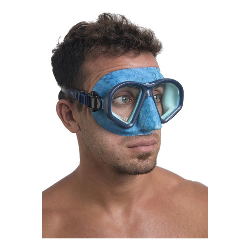 Visor Mascara Bonassi Athena Camu Apnea, Buceo O Pesca Color Azul