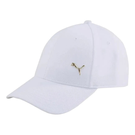 Gorra Puma Mujer Dama Entrenamiento Gold Metal Cat Blanco