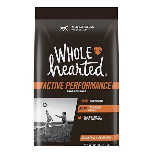 Alimento Wholehearted Active Performance Perro Adulto 13.6kg