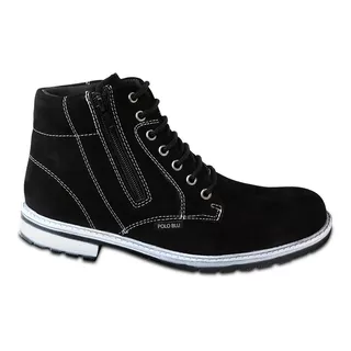 Kit 2 Pares Bota Masculina Worker Couro Cano Alto Bergally