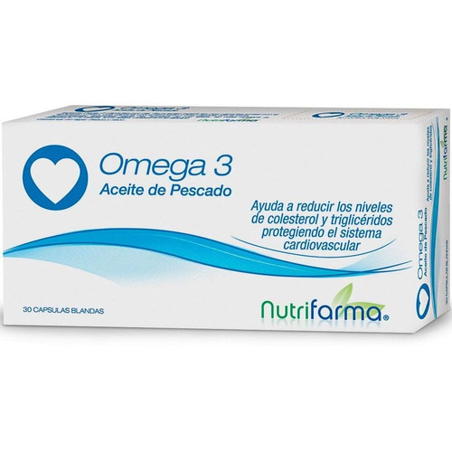 Nutrifarma Omega 3 Aceite De Pescado 30 Caps Colesterol Sabor No