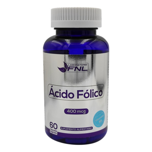 Acido Folico Fnl 60 Caps 400mcg Sabor Natural FNL