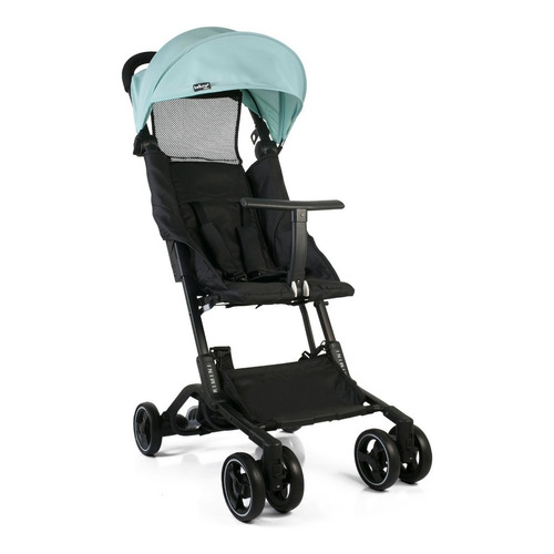 Cochecito paragüitas Belluno Baby Rimini celeste con chasis color negro