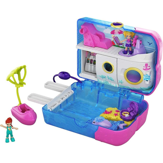 Polly Pocket Sweet Sails Jet Ski Set De Juego Muñecas Y Acce