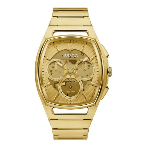 Reloj Bulova 97a160 Curv Original Para Caballero Color de la correa Dorado Color del fondo Dorado