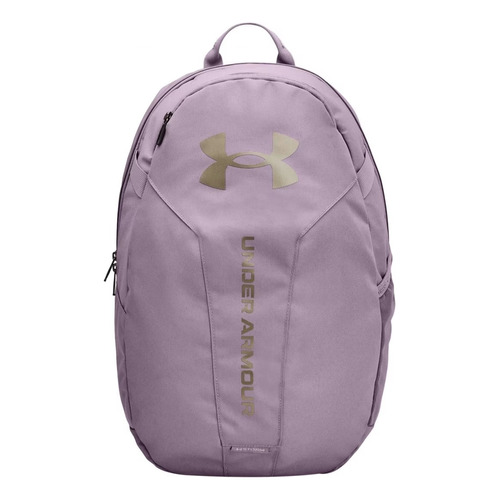 Mochila Para Entrenar Under Armour Hustle Lite Unisex Color Violet Gray Diseño de la tela Liso con UA Logo y nombre de la marca