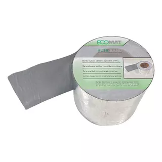 Cinta Adhesiva Butilica C/ Aluminio 300x0,9mm X 10mts Ecomat