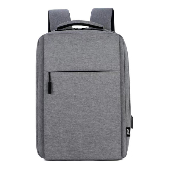 Mochila Para Notebook Con Puerto Usb 15  Gris Levo