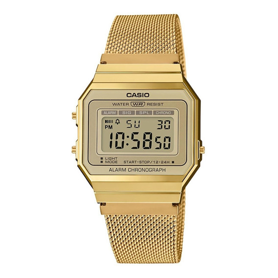 Reloj Casio Vintage Unisex Color de la correa Dorado