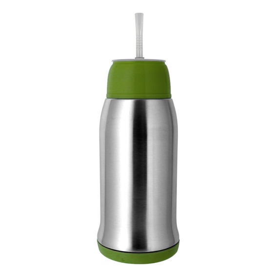 Termo Mate Autocebante Térmico Acero Inox 580 Ml Color Verde