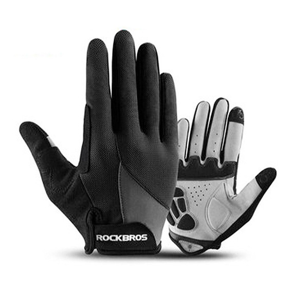 Guantes Rockbros Ciclismo Moto Térmico Táctil Relleno Gel