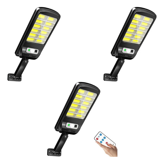 3 Tripack Pastoral Lampara Foco Solar 120 Leds Con Sensor