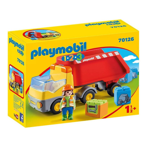 Bloques Para Armar Playmobil 1 2 3 Camión De Basura 6 Piezas 7