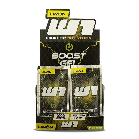 Geles Boost  Caja 24 Unidades Winkler Nutrition Sabor Limón