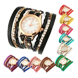 5 Relojes Mujer Lote  Mayoreo Pulsera Brazalete Dije Moda 