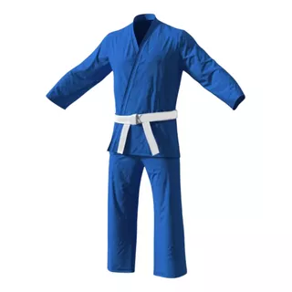 Judogi Kimono Judo Traje Uniforme Azul Gabardina Mediano