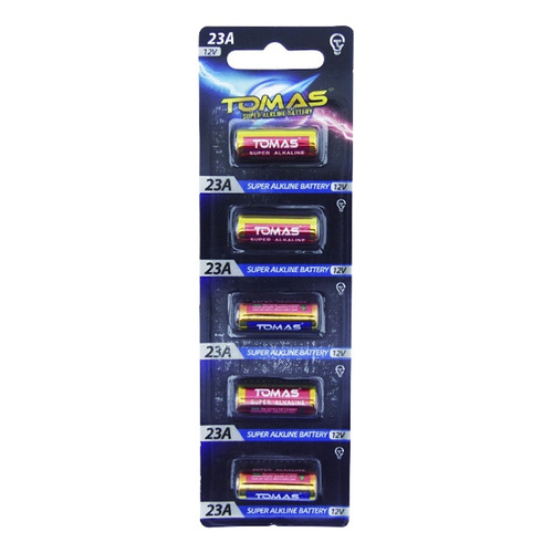 Pack 5 Pilas Tomas 23a 12v Alkaline / Tecnocenter