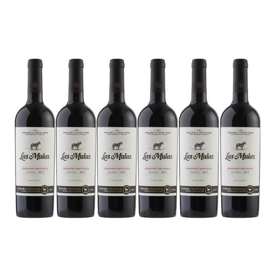 6 X Vino Reserva Miguel Torres Las Mulas Cabernet Sauvignon