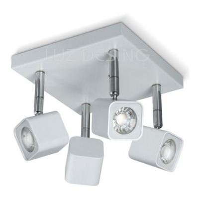 Aplique 2 Luces Cubo Spot Móvil Led Blanco Diseño Pal