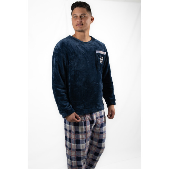 Pijama Polar Abrigador Hombre Tipo Escocés